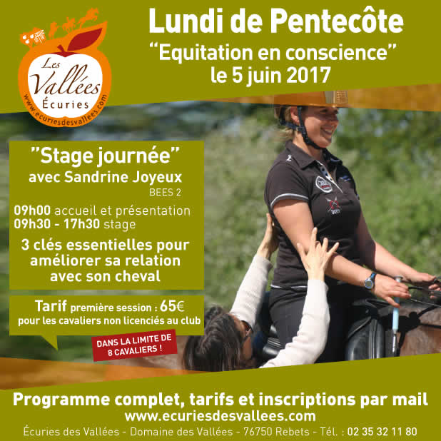 stage équitation en conscience les vallées rouen juin 2017